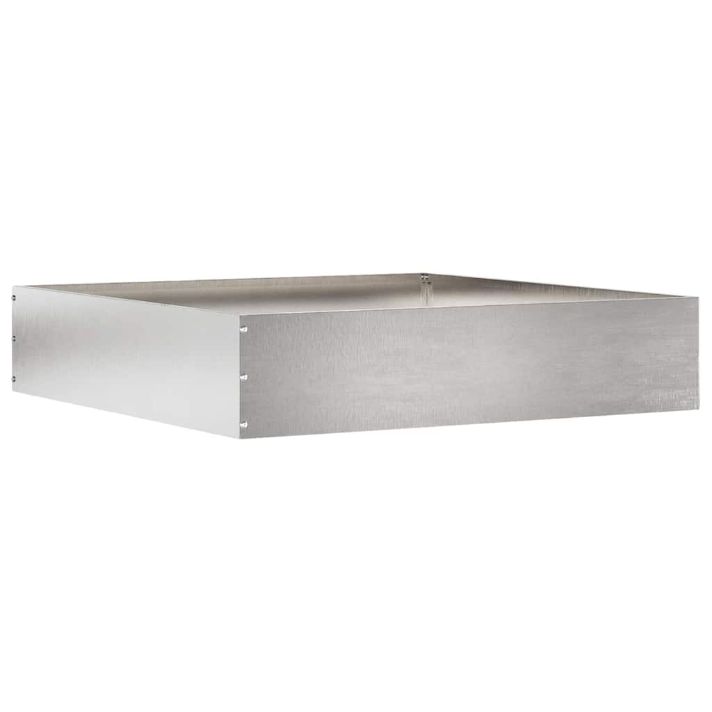 Lawn Edging 6 pcs 60 x 60 x 13 cm Stainless Steel Silver