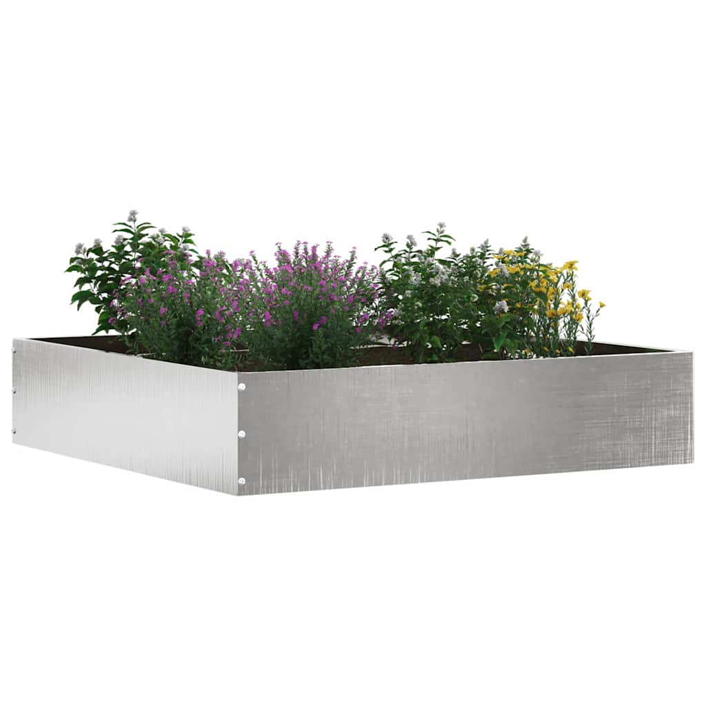 Lawn Edging 6 pcs 60 x 60 x 13 cm Stainless Steel Silver