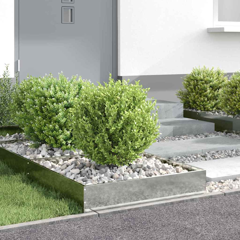Lawn Edging 60 x 60 x 13 cm Galvanised Steel Silver