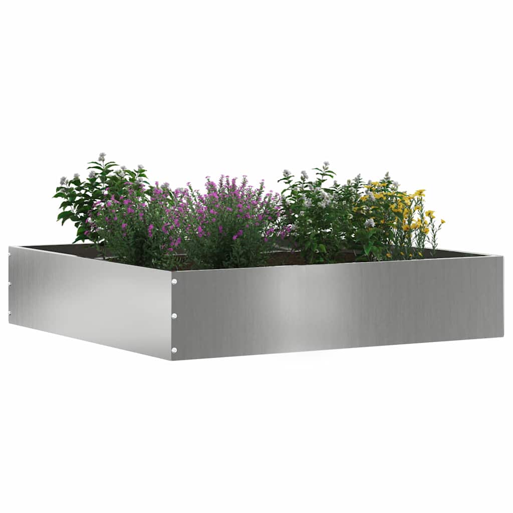 Lawn Edging 60 x 60 x 13 cm Galvanised Steel Silver