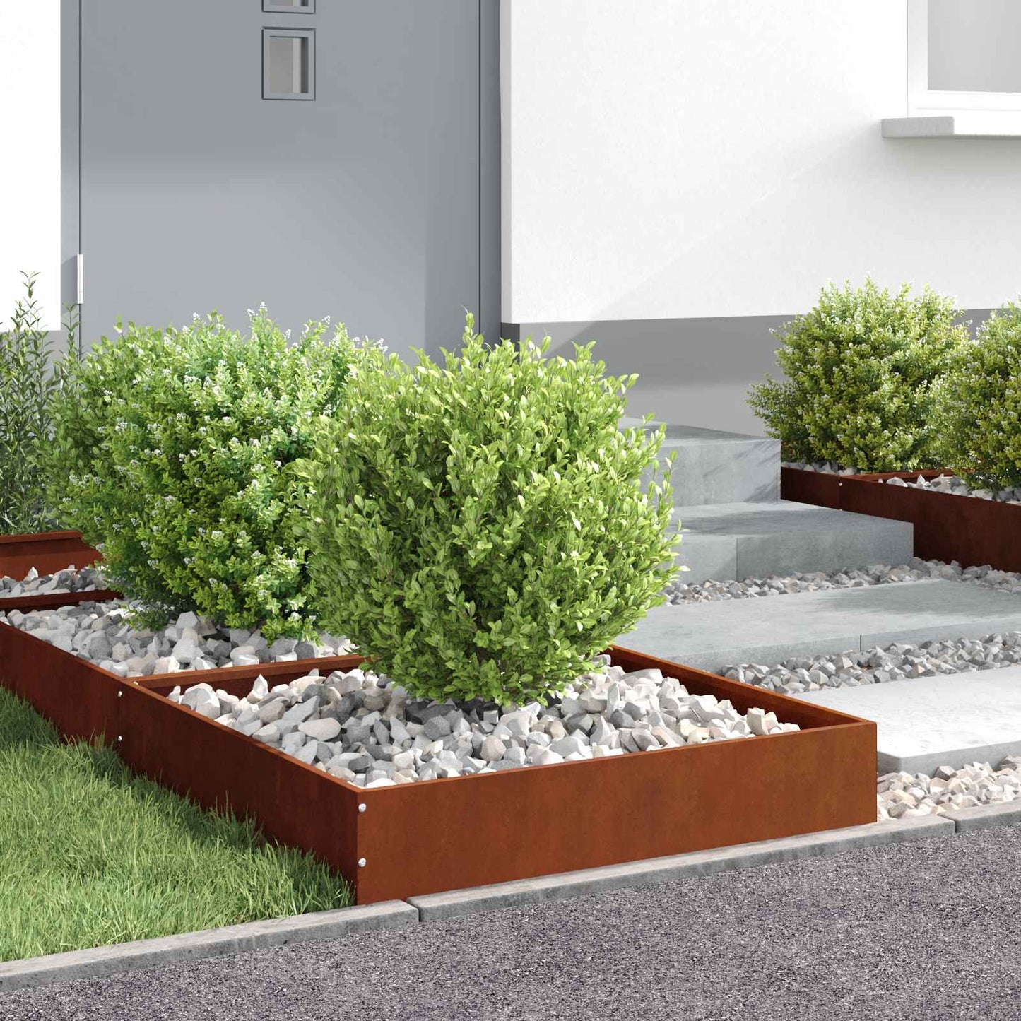 Lawn Edging Rusty 60 x 60 x 13 cm Weathering Steel