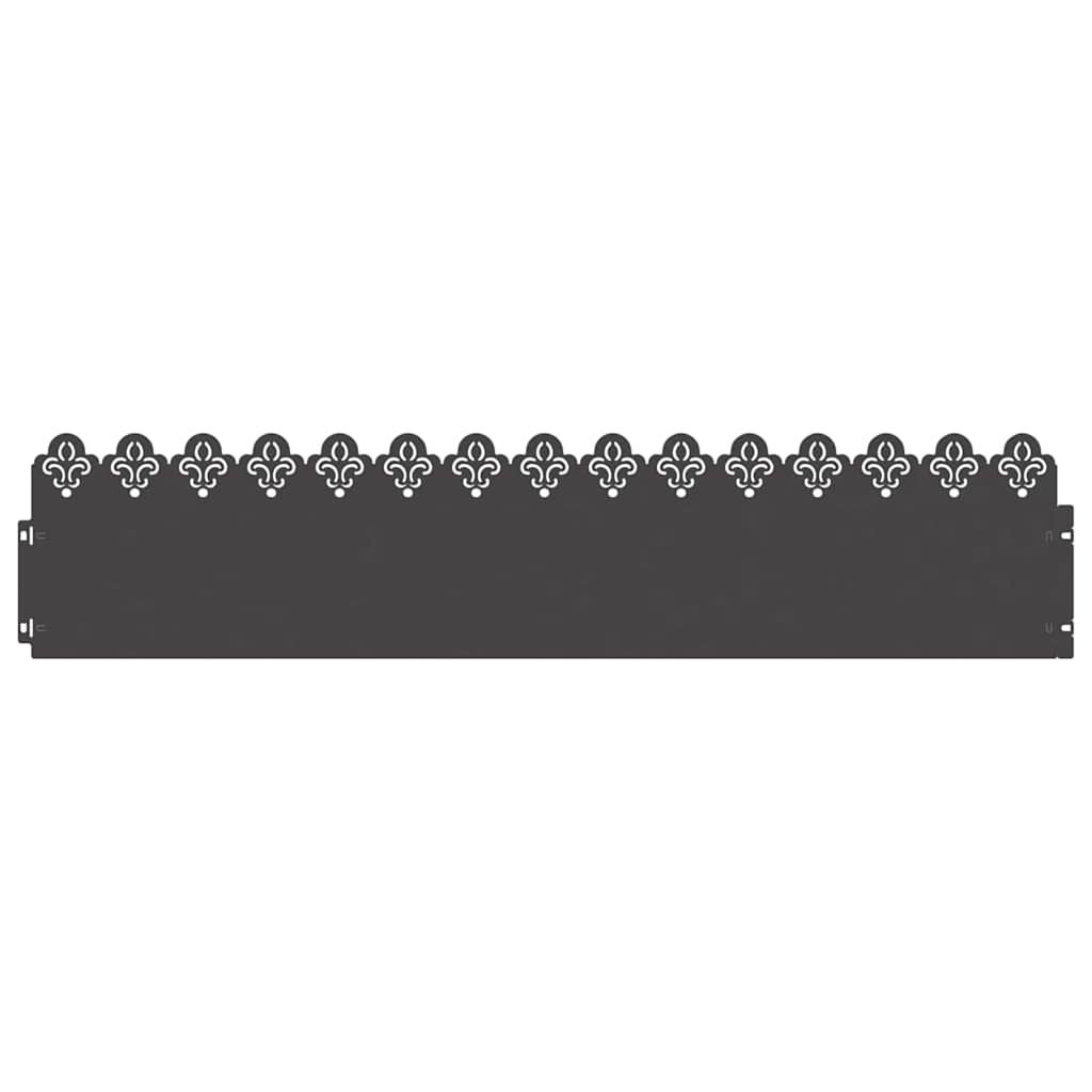 Lawn Edgings 20 pcs Black 103 x 0.05 x 22 cm Steel