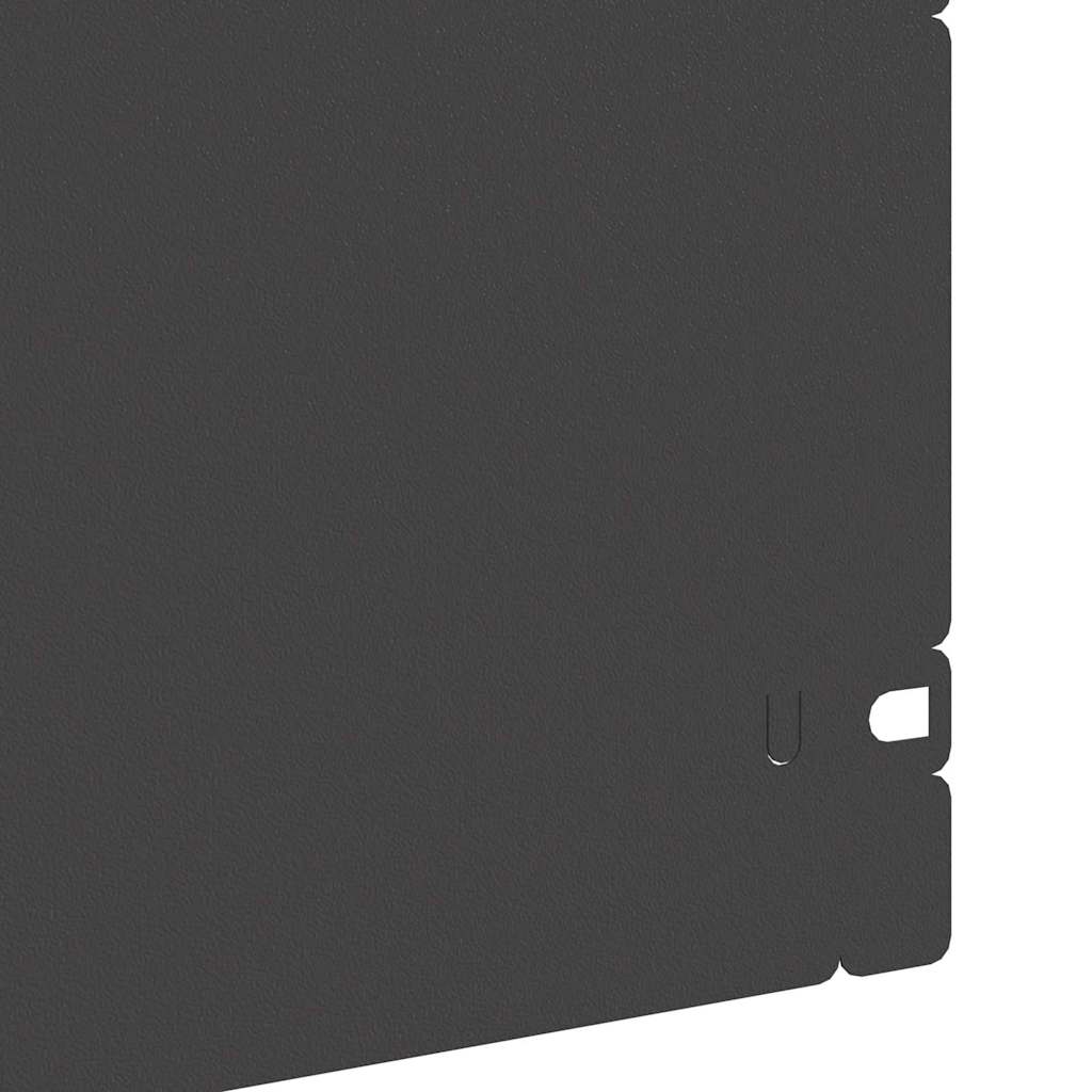 Lawn Edgings 30 pcs Black 103 x 0.05 x 22 cm Steel