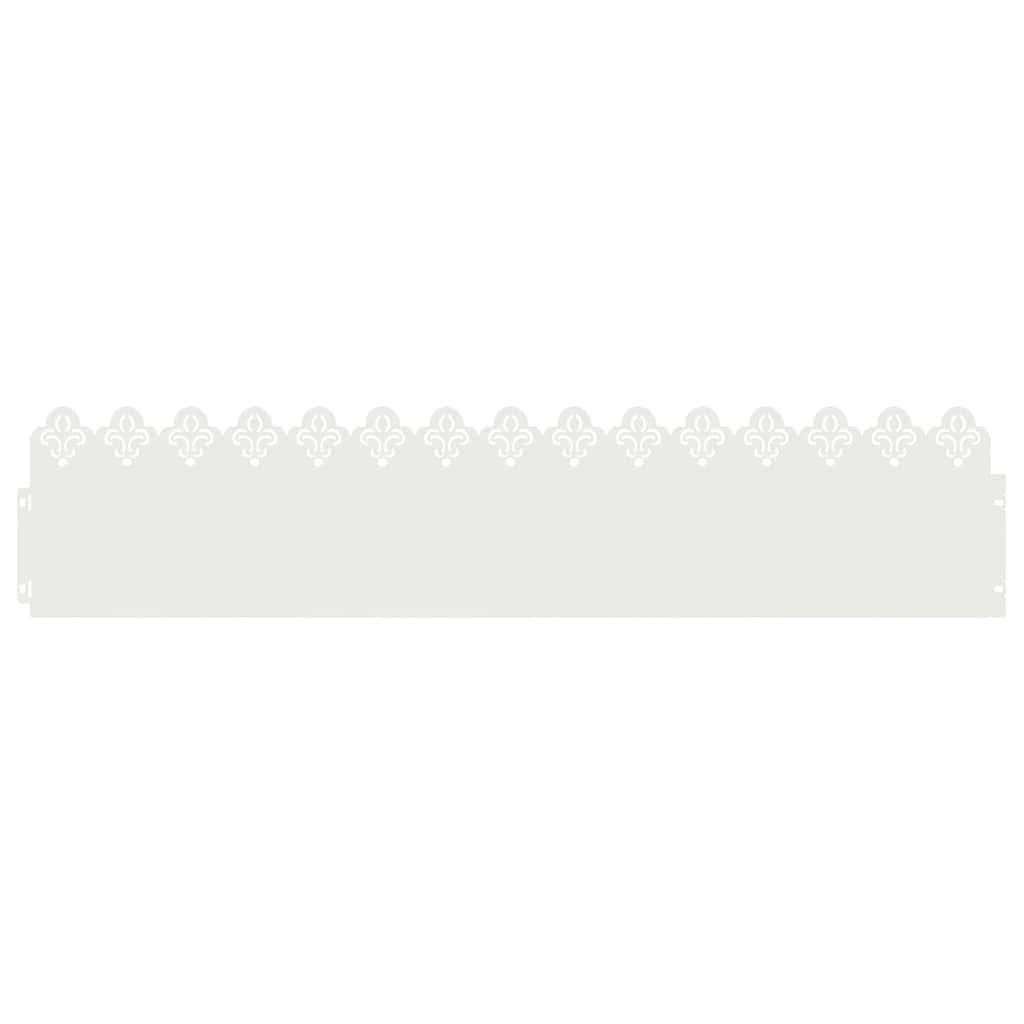 Lawn Edgings 10 pcs White 103 x 0.05 x 22 cm Steel