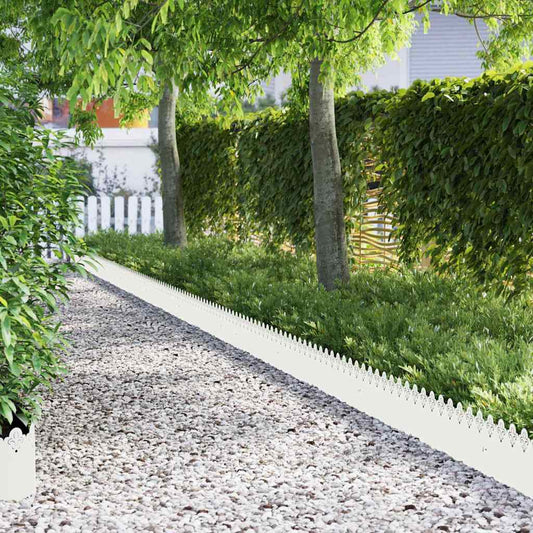 Lawn Edgings 30 pcs 103 x 0.05 x 22 cm Steel White