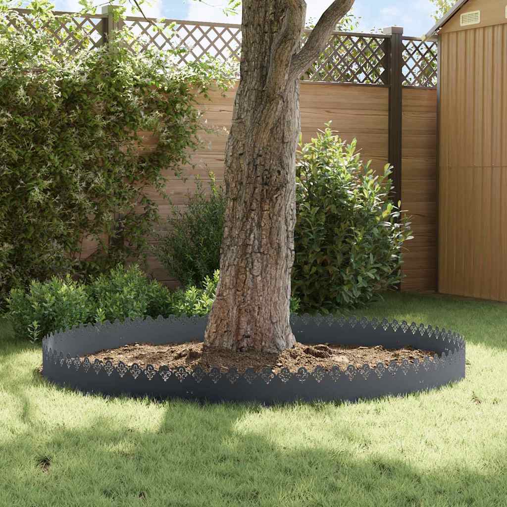 Lawn Edgings 20 pcs Anthracite 103 x 0.05 x 22 cm Steel