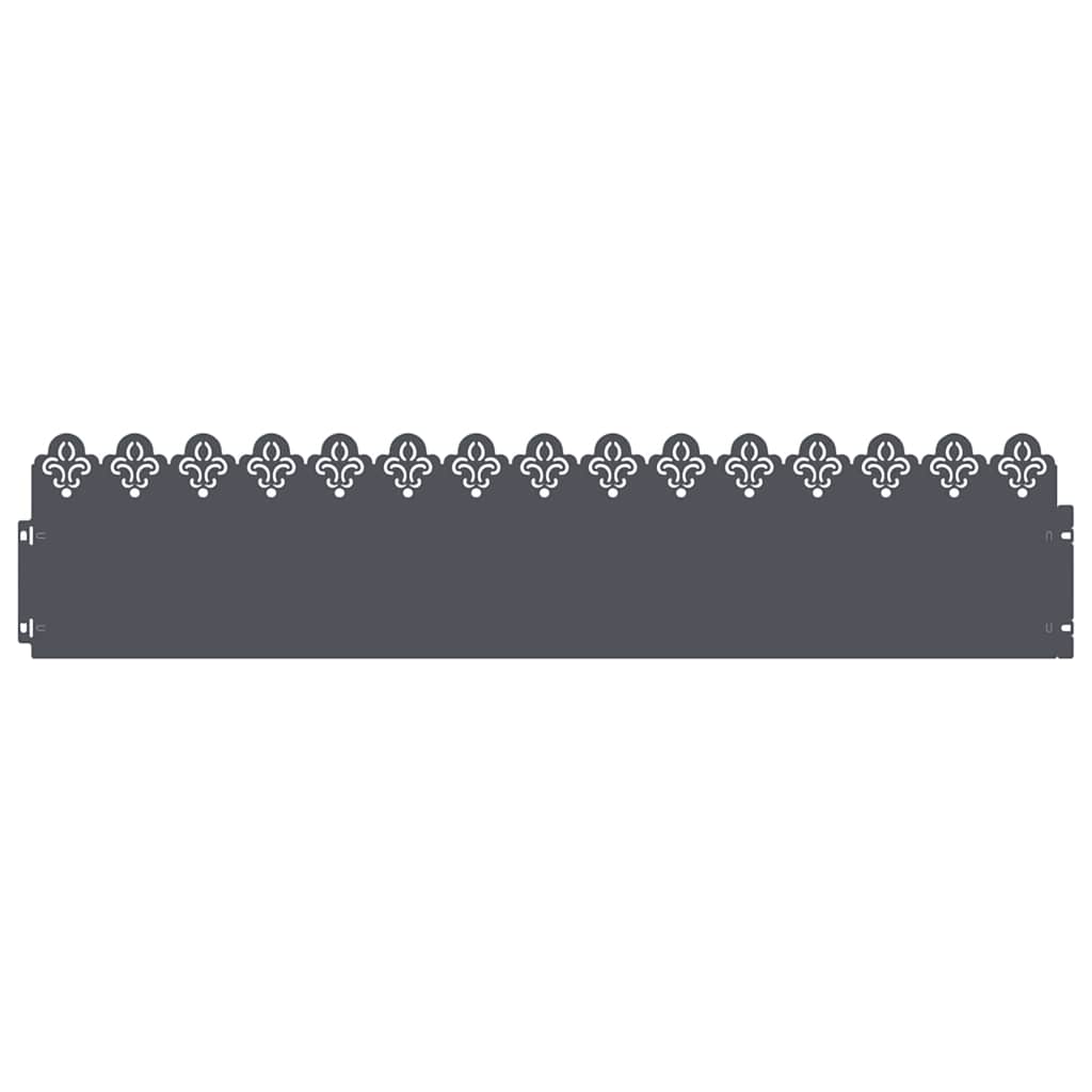 Lawn Edgings 20 pcs Anthracite 103 x 0.05 x 22 cm Steel