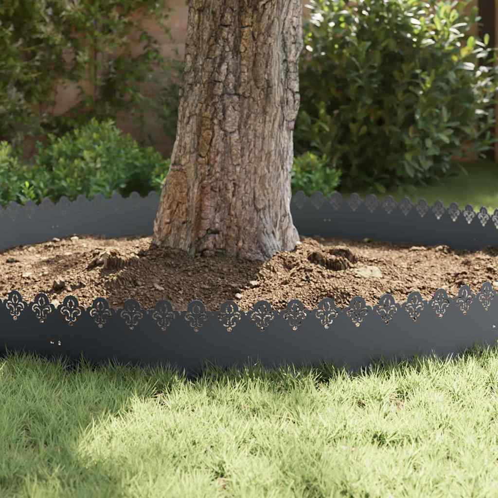 Lawn Edgings 30 pcs Anthracite 103 x 0.05 x 22 cm Steel