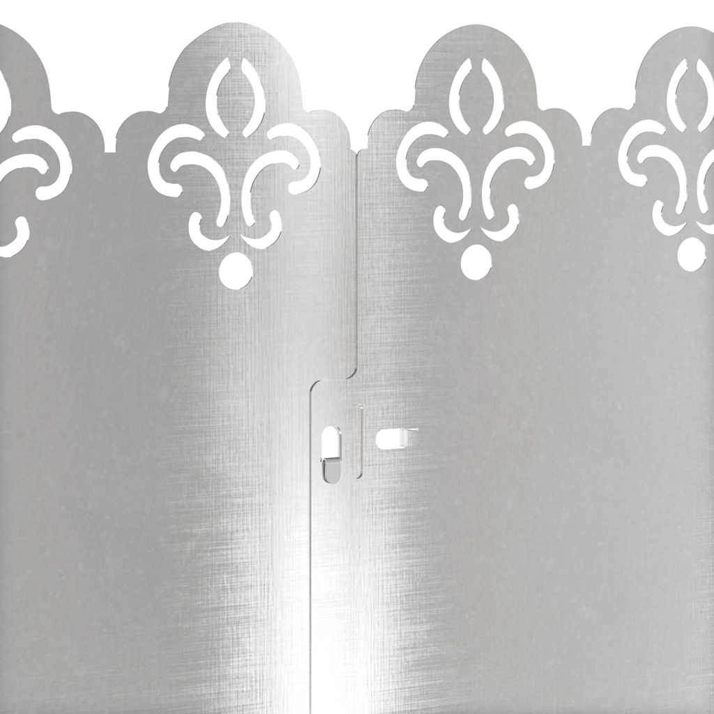 Lawn Edgings 10 pcs Silver 103 x 0.05 x 22 cm Stainless Steel
