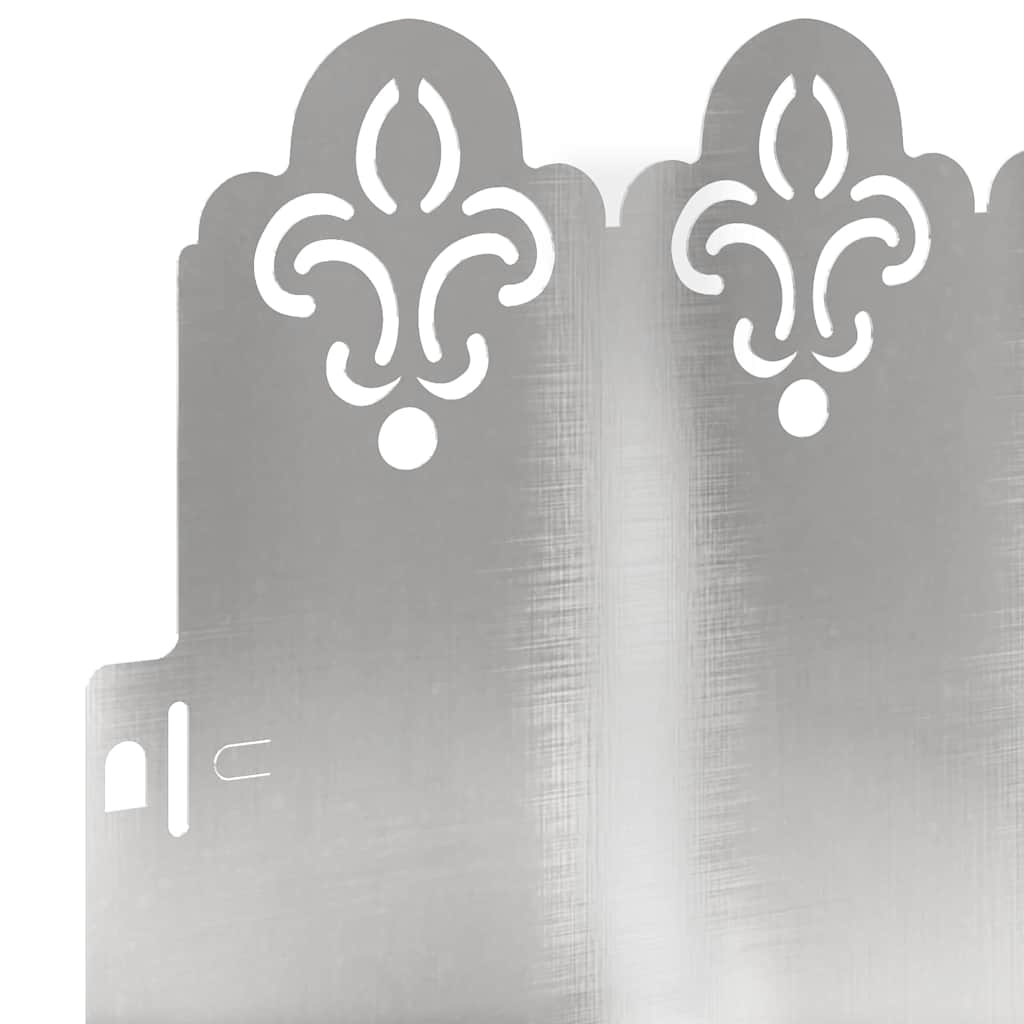 Lawn Edgings 20 pcs Silver 103 x 0.05 x 22 cm Stainless Steel