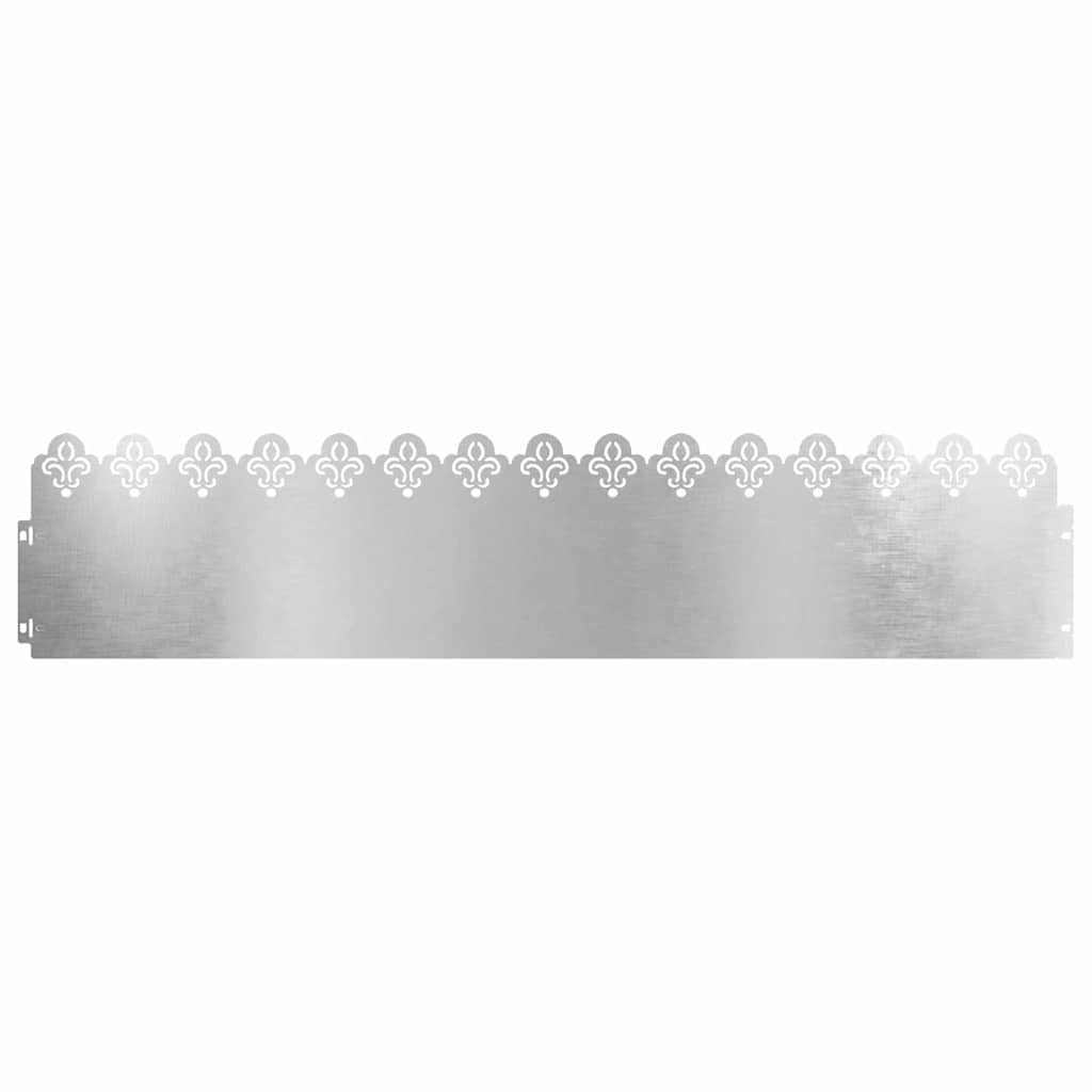 Lawn Edgings 20 pcs Silver 103 x 0.05 x 22 cm Stainless Steel