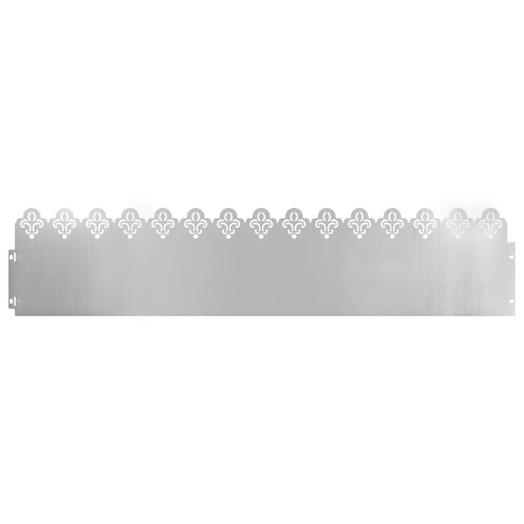 Lawn Edgings 30 pcs 103 x 0.05 x 22 cm Galvanised Steel Silver