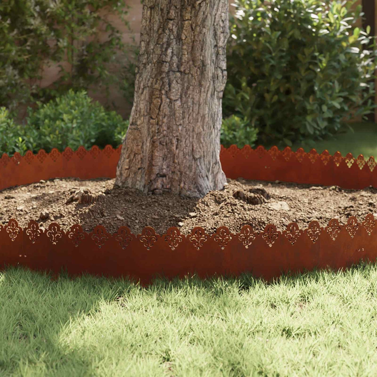 Lawn Edgings 10 pcs 103 x 0.05 x 22 cm Weathering Steel Rusty