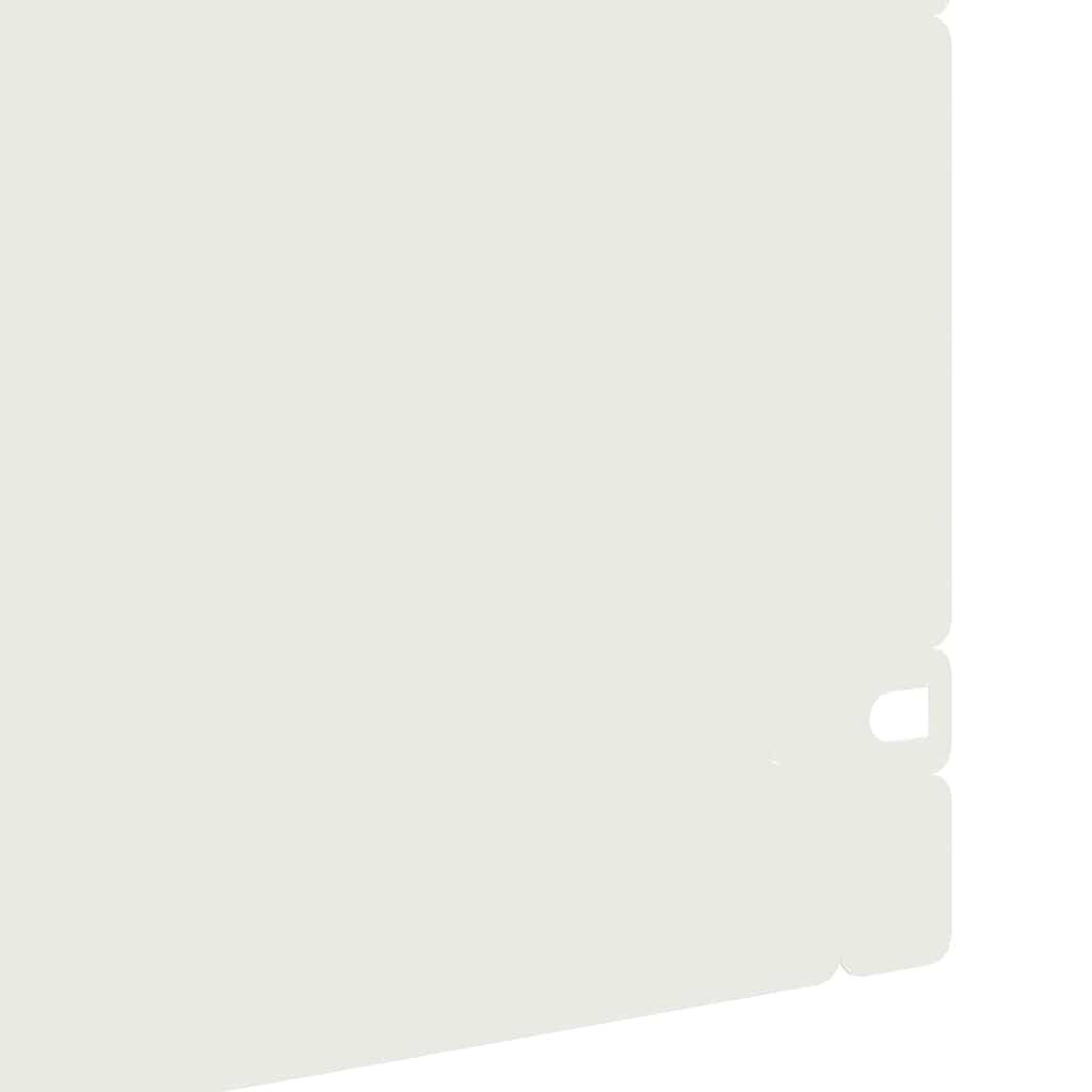 Lawn Edgings 10 pcs White 103 x 0.05 x 22 cm Steel