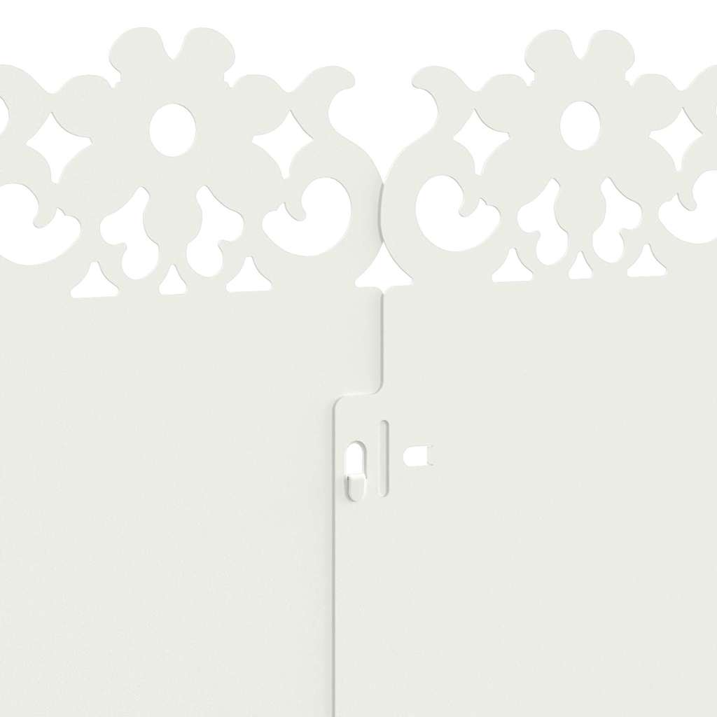 Lawn Edgings 10 pcs White 103 x 0.05 x 22 cm Steel