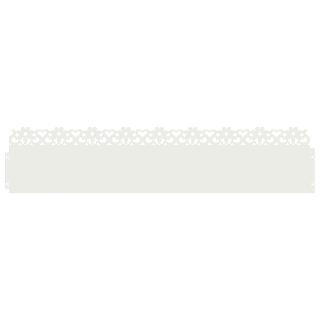 Lawn Edgings 10 pcs White 103 x 0.05 x 22 cm Steel