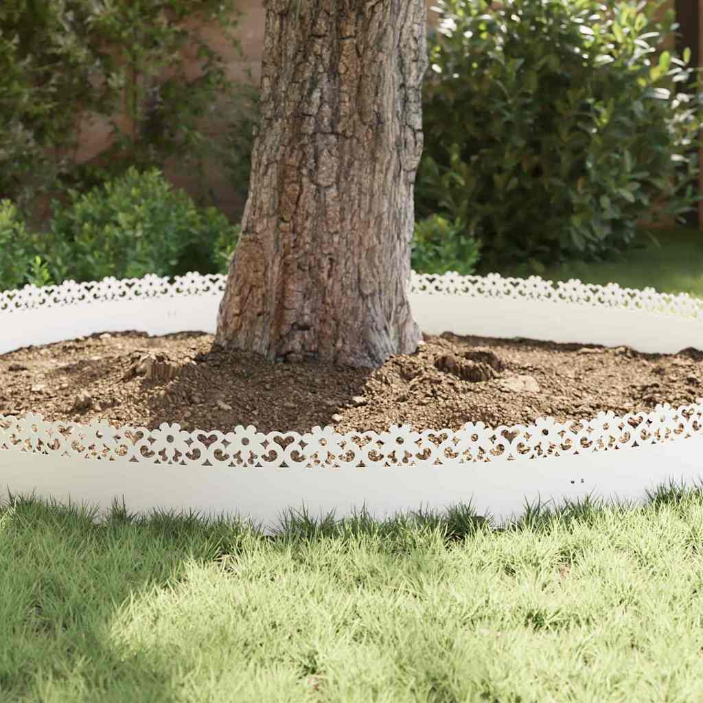 Lawn Edgings 20 pcs White 103 x 0.05 x 22 cm Steel