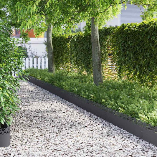 Lawn Edgings 10 pcs 103 x 0.05 x 22 cm Steel Anthracite