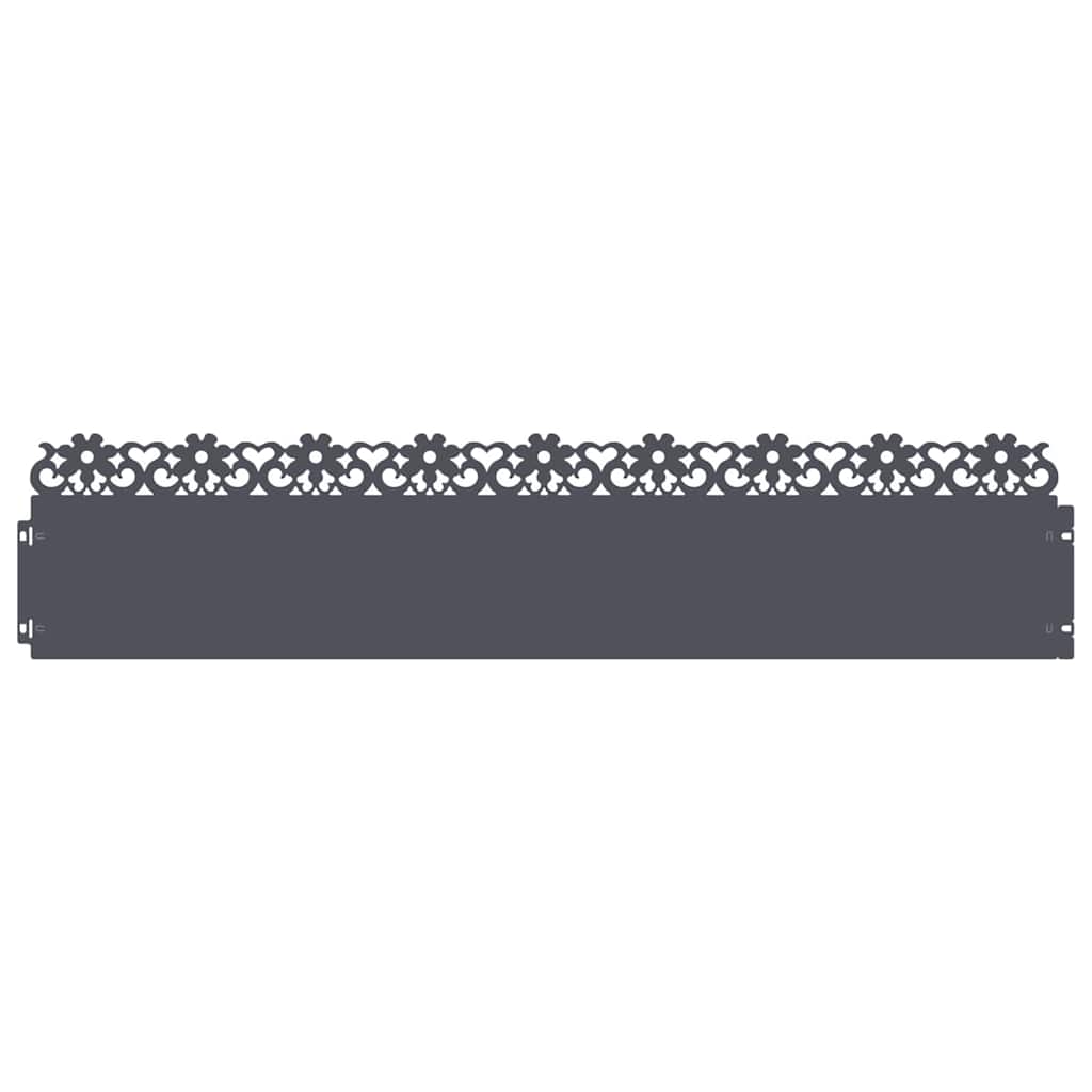 Lawn Edgings 20 pcs Anthracite 103 x 0.05 x 22 cm Steel