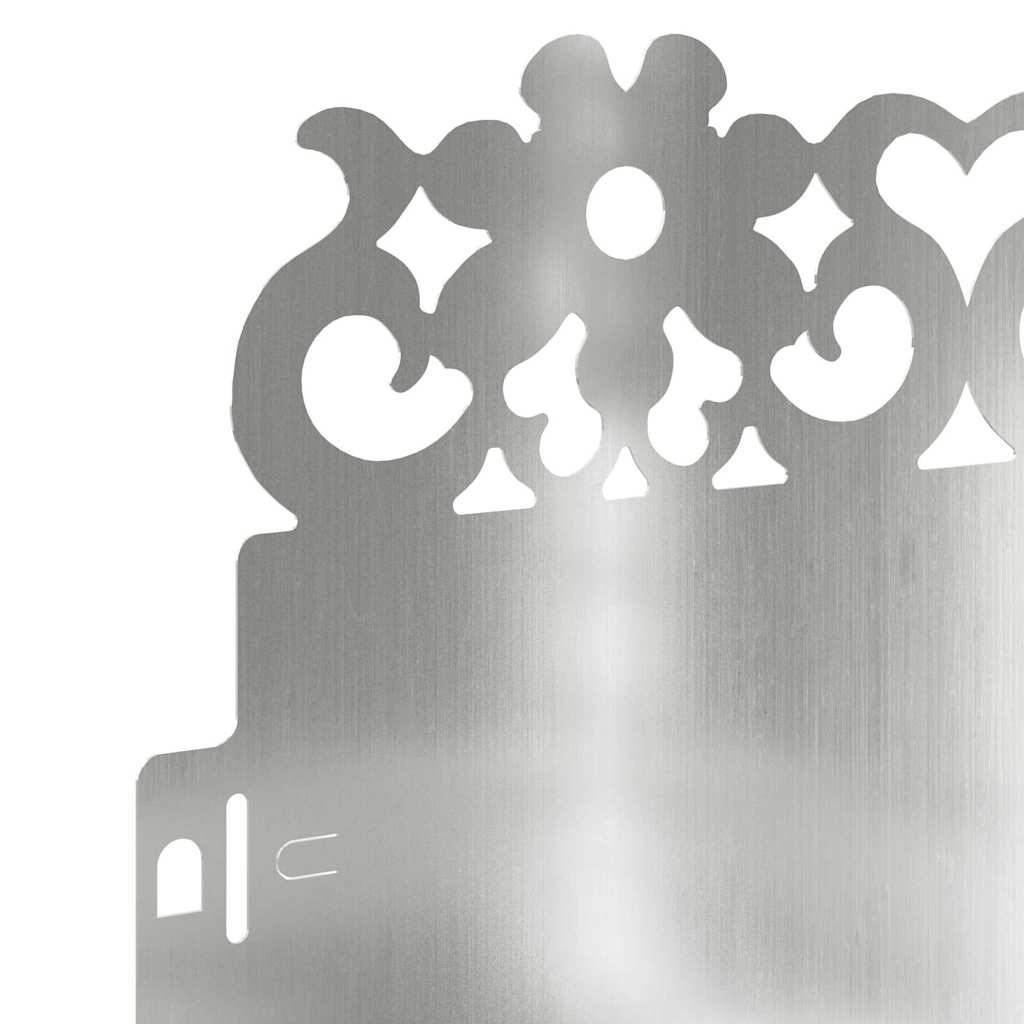 Lawn Edgings 10 pcs 103 x 0.05 x 22 cm Galvanised Steel Silver