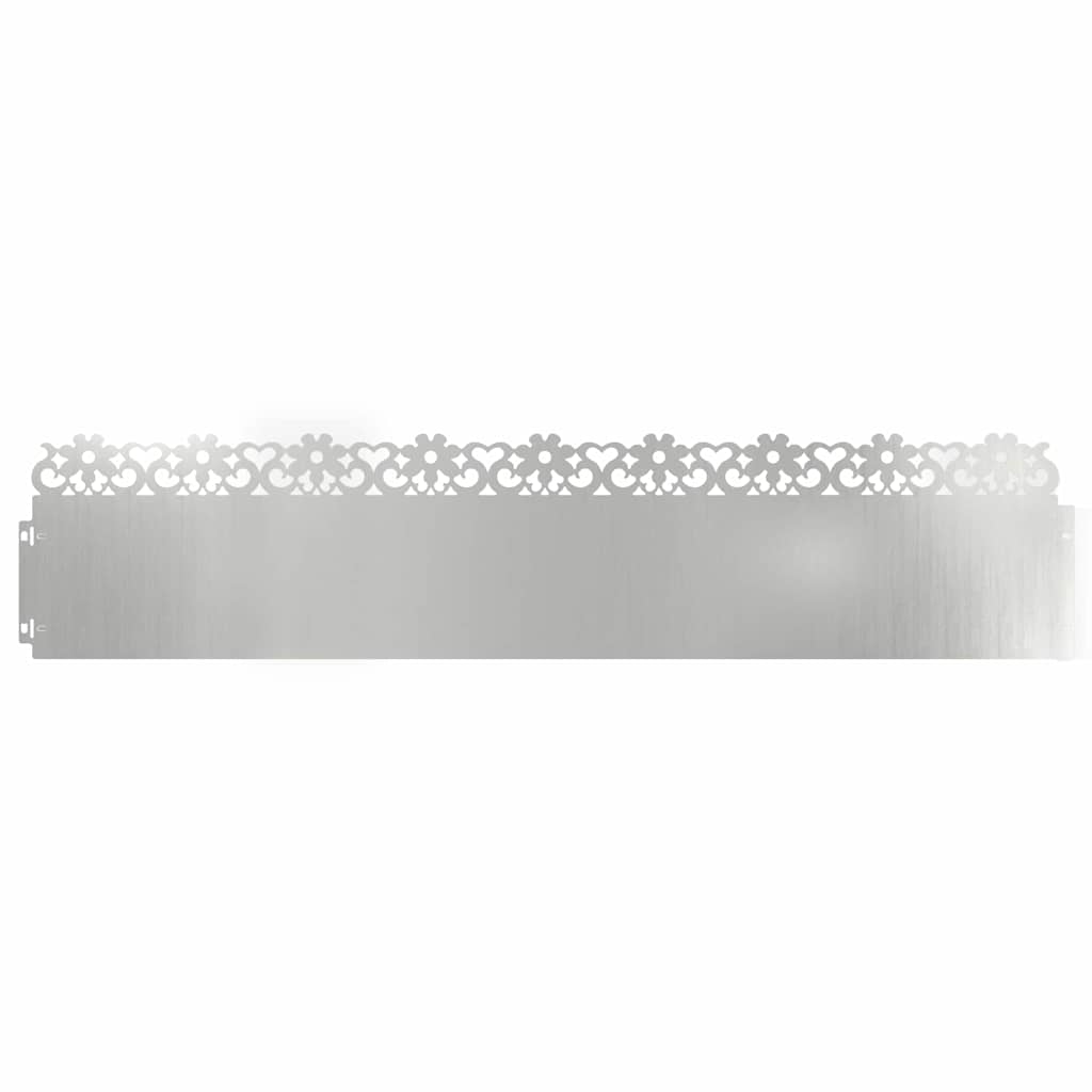 Lawn Edgings 20 pcs 103 x 0.05 x 22 cm Galvanised Steel Silver