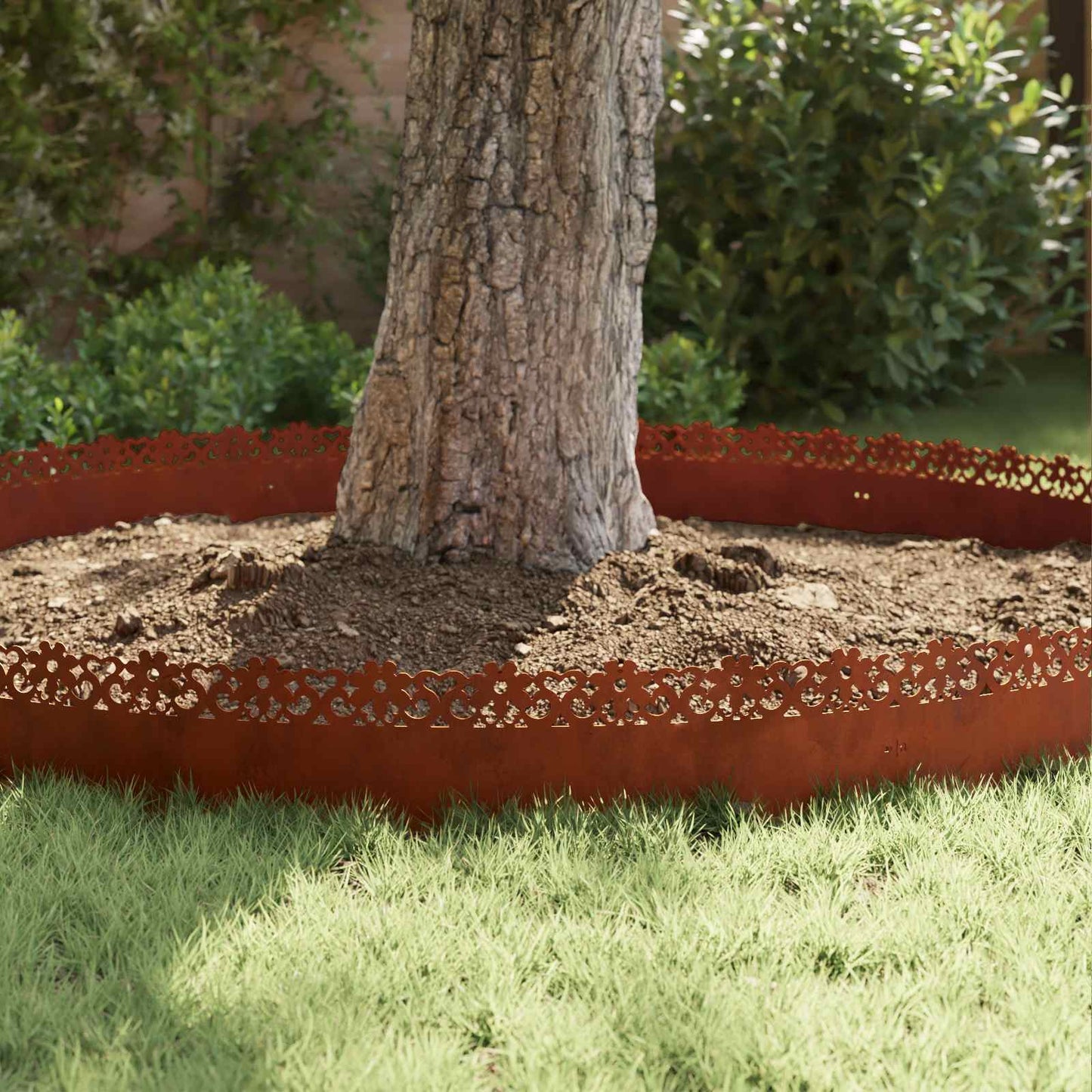 Lawn Edgings 30 pcs 103 x 0.05 x 22 cm Weathering Steel Rusty