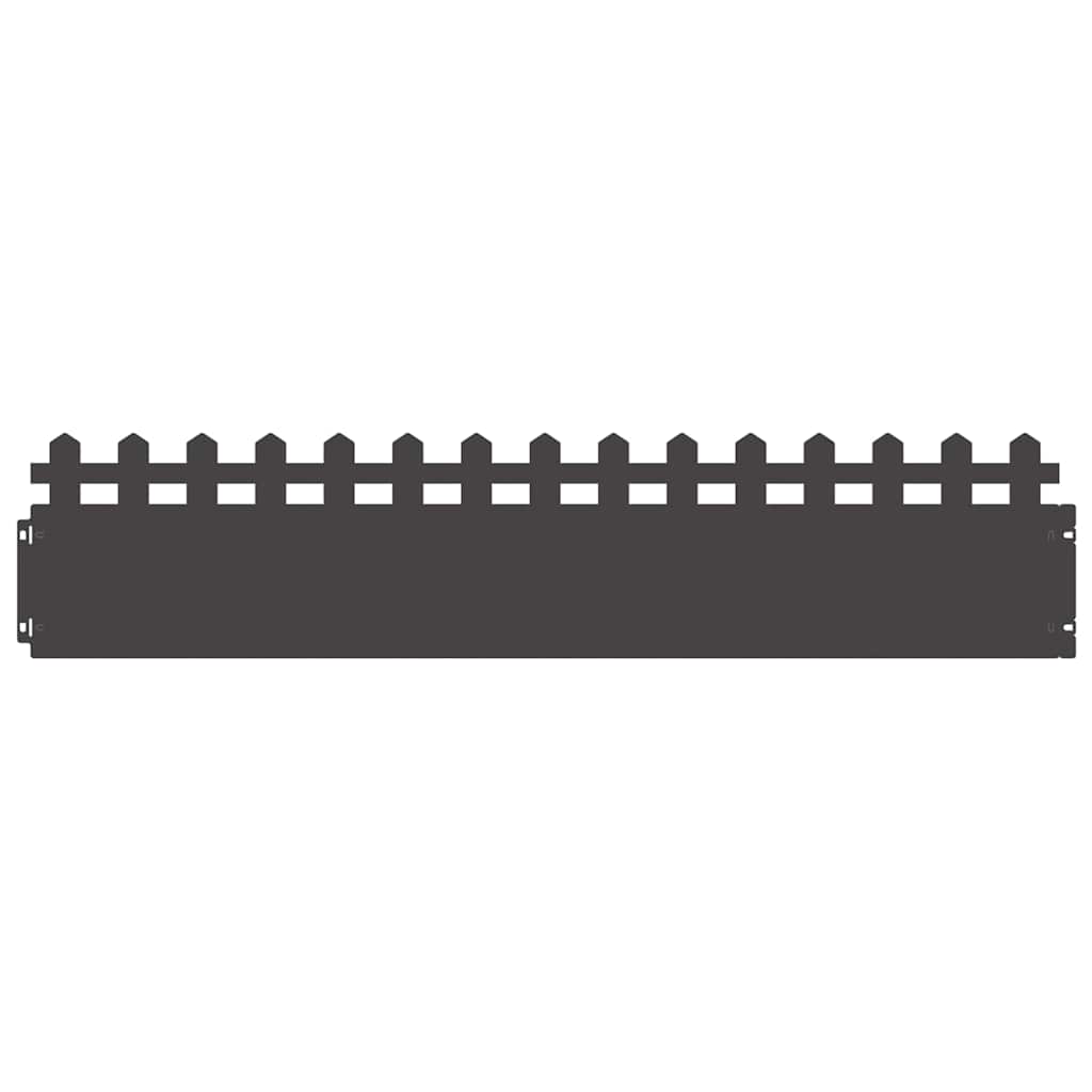Lawn Edgings 10 pcs Black 103 x 0.05 x 22 cm Steel