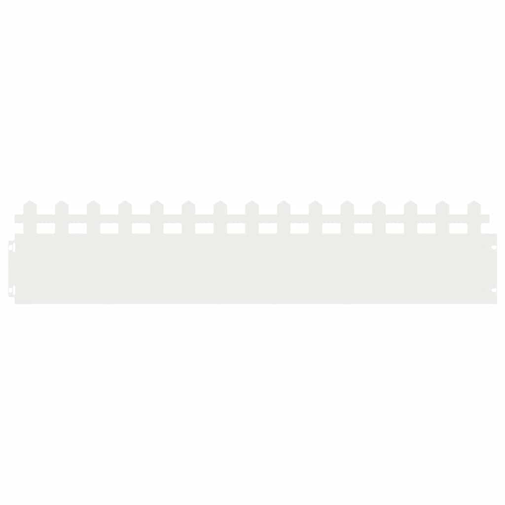 Lawn Edgings 10 pcs White 103 x 0.05 x 22 cm Steel