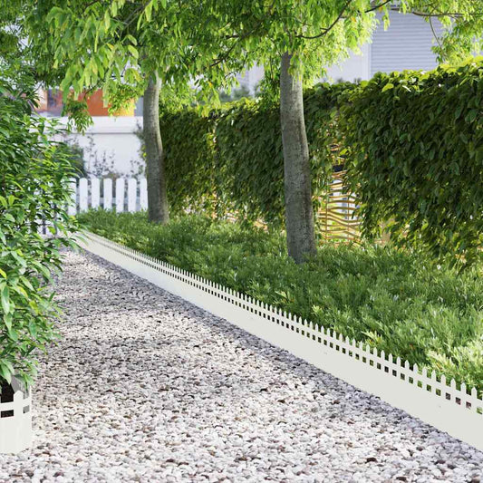 Lawn Edgings 30 pcs 103 x 0.05 x 22 cm Steel White