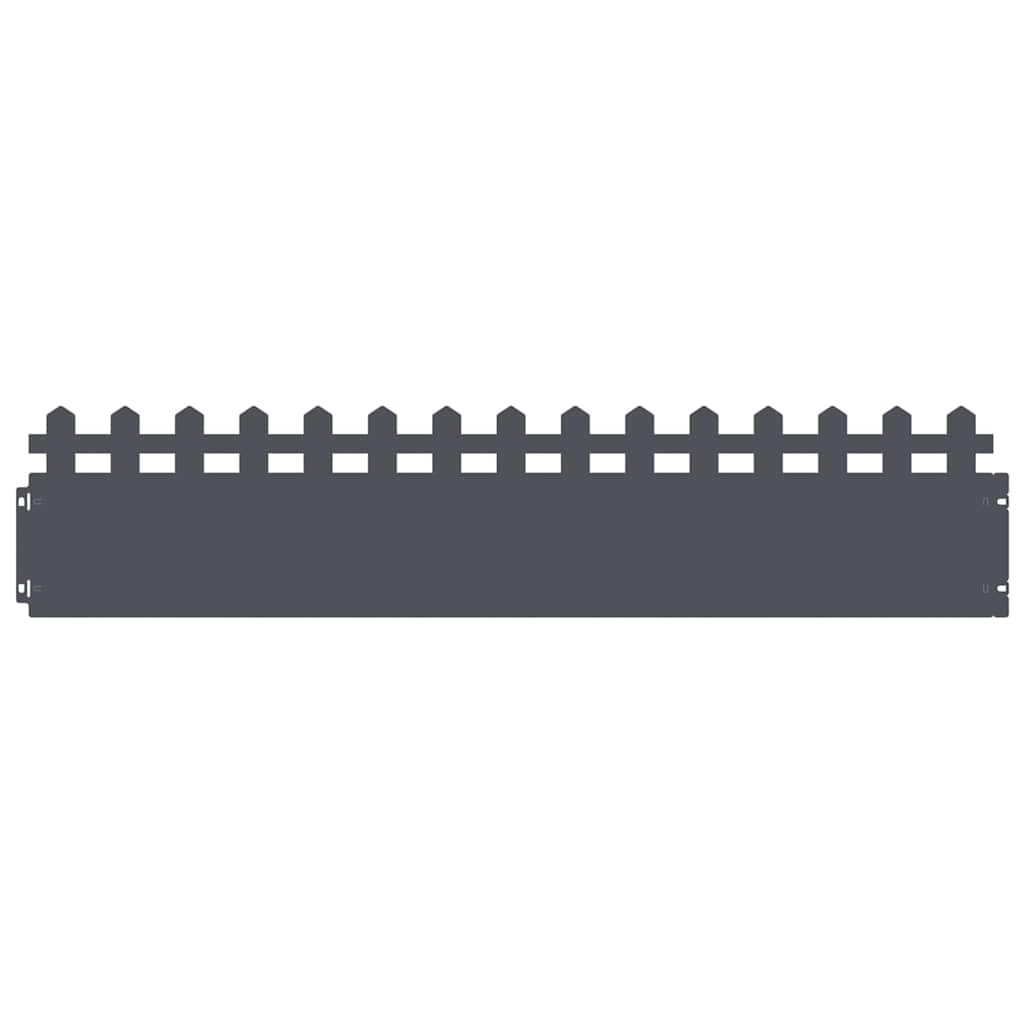 Lawn Edgings 10 pcs Anthracite 103 x 0.05 x 22 cm Steel