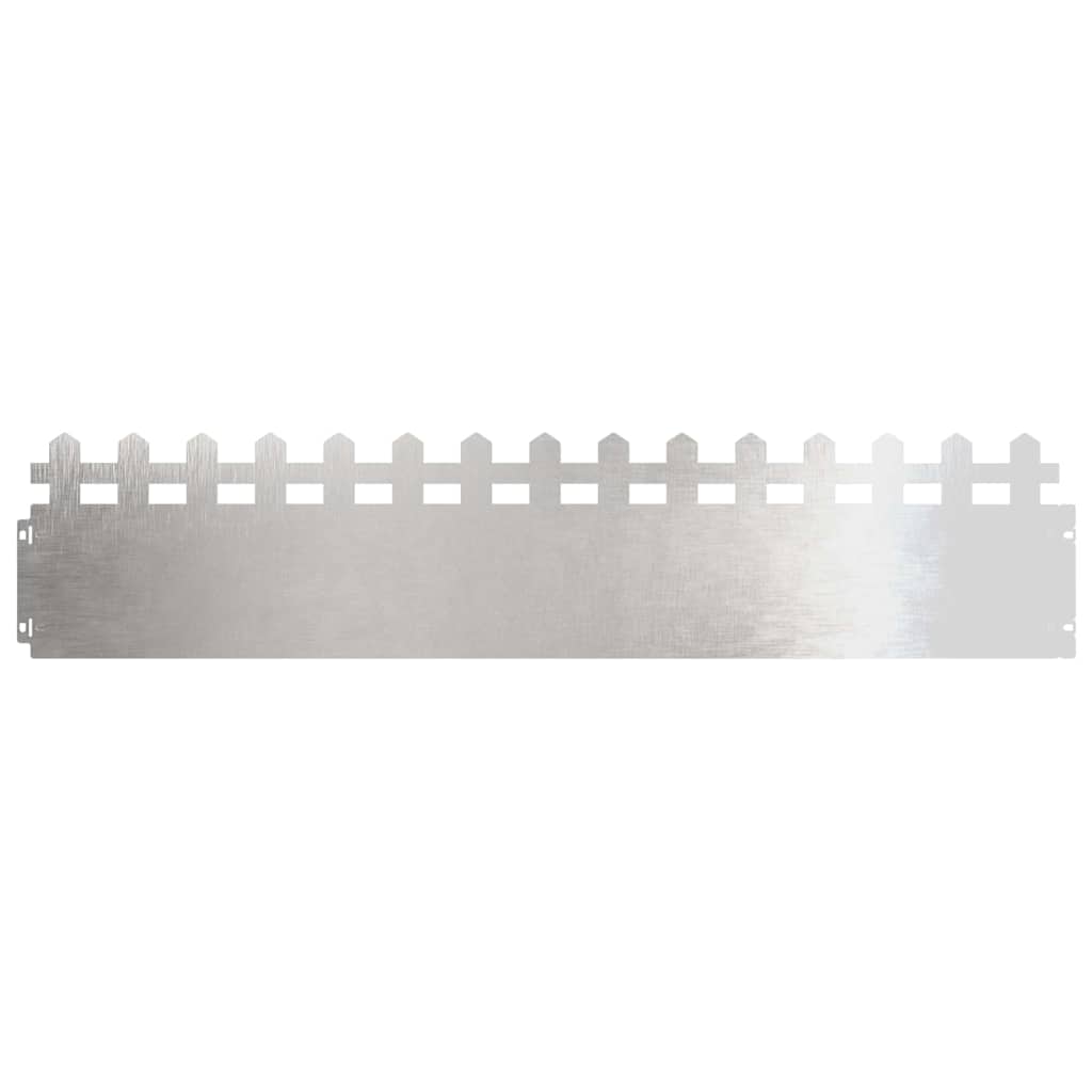 Lawn Edgings 10 pcs Silver 103 x 0.05 x 22 cm Stainless Steel