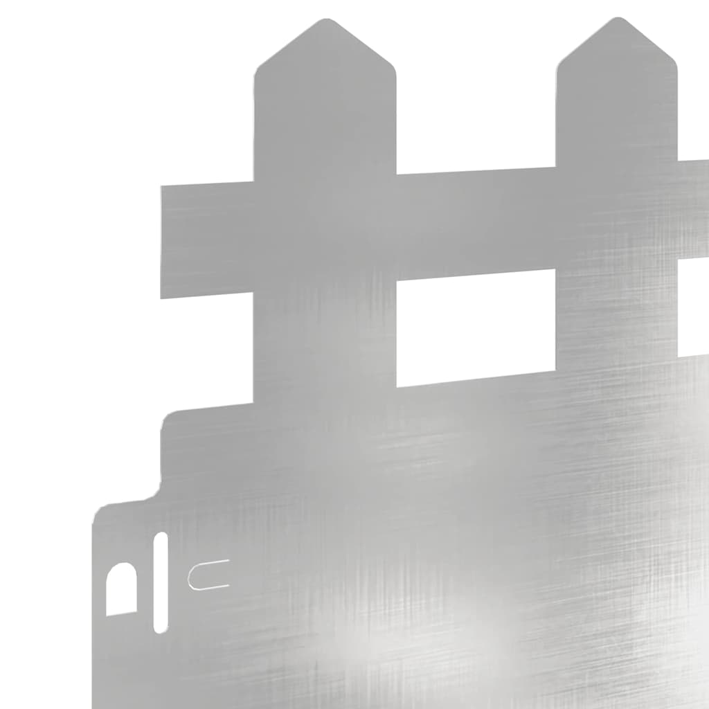 Lawn Edgings 20 pcs 103 x 0.05 x 22 cm Stainless Steel Silver