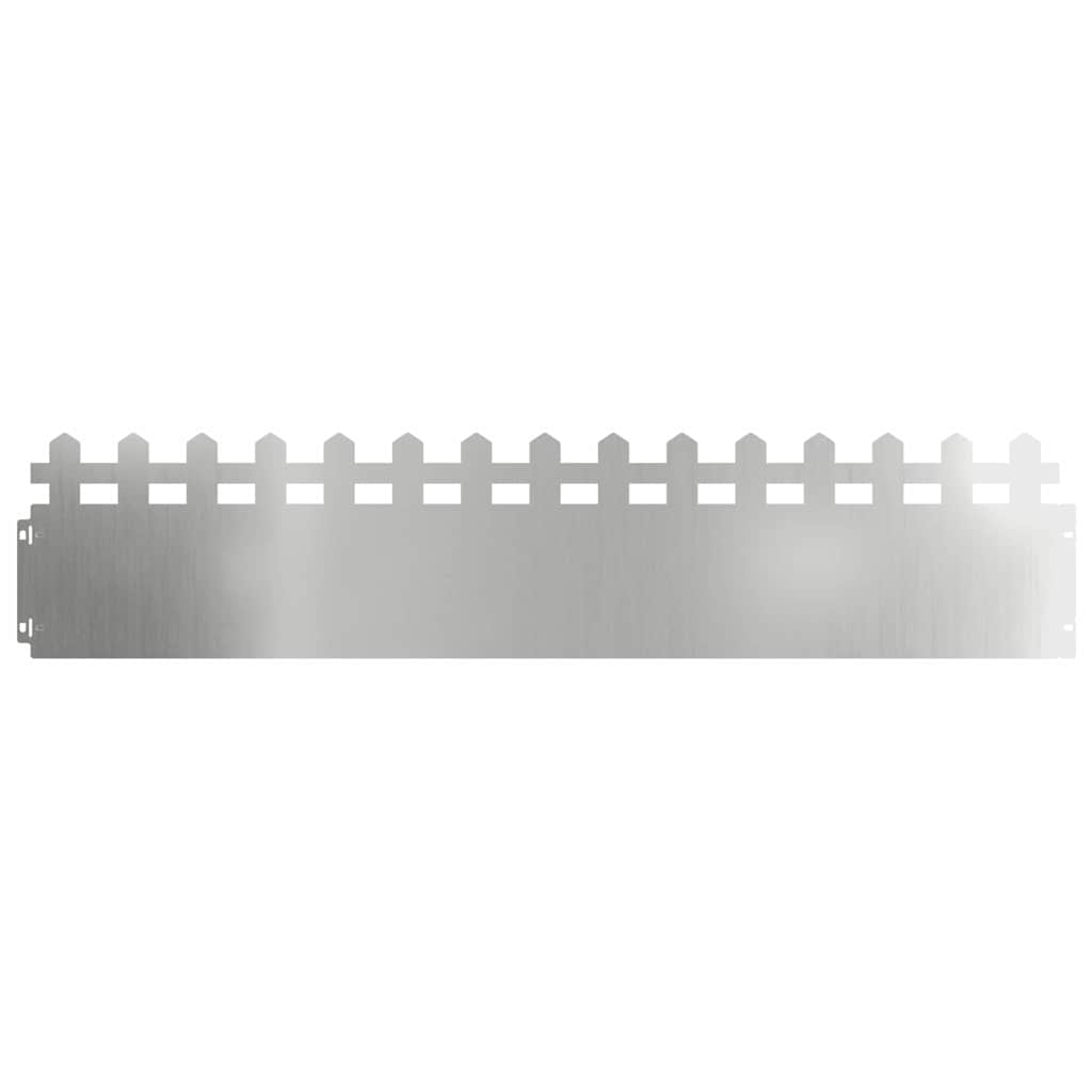 Lawn Edgings 30 pcs 103 x 0.05 x 22 cm Galvanised Steel Silver