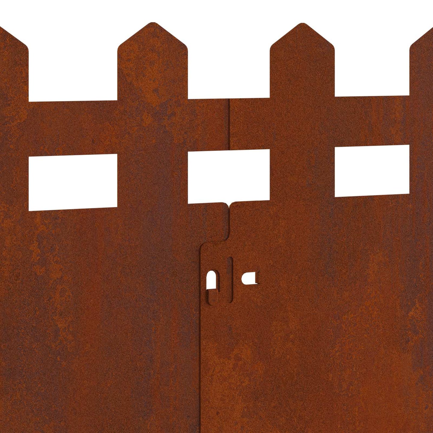 Lawn Edgings 10 pcs 103 x 0.05 x 22 cm Weathering Steel Rusty