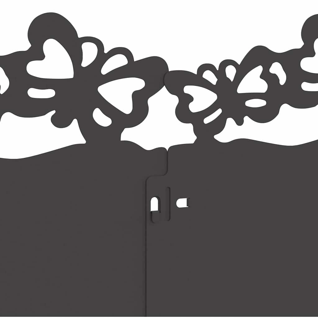 Lawn Edgings 30 pcs Black 103 x 0.05 x 22 cm Steel