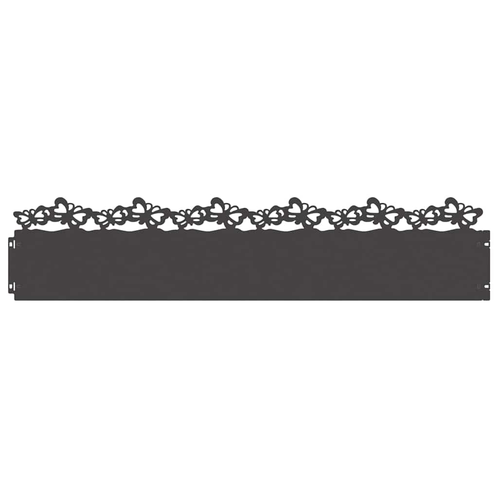 Lawn Edgings 30 pcs Black 103 x 0.05 x 22 cm Steel