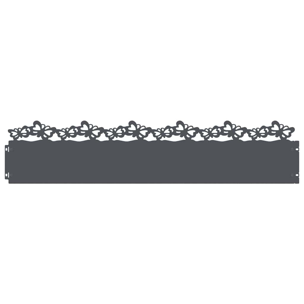 Lawn Edgings 30 pcs Anthracite 103 x 0.05 x 22 cm Steel