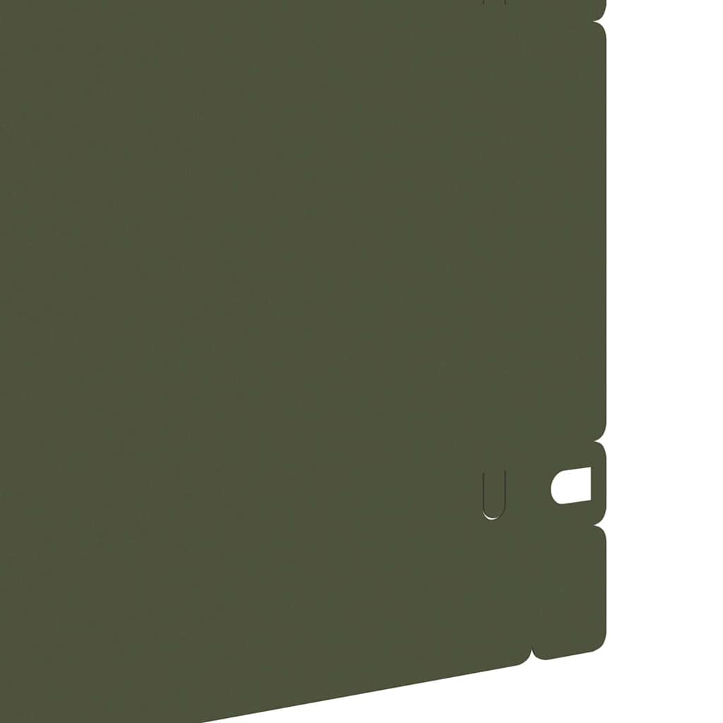 Lawn Edgings 10 pcs Olive Green 103 x 0.05 x 22 cm Steel