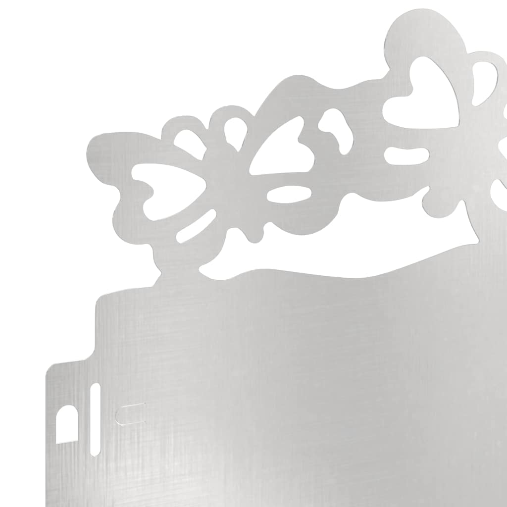 Lawn Edgings 30 pcs Silver 103 x 0.05 x 22 cm Stainless Steel