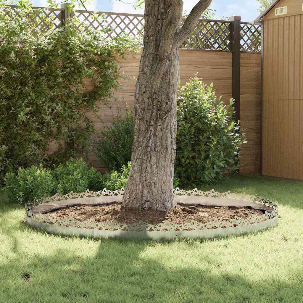 Lawn Edgings 30 pcs Silver 103 x 0.05 x 22 cm Stainless Steel