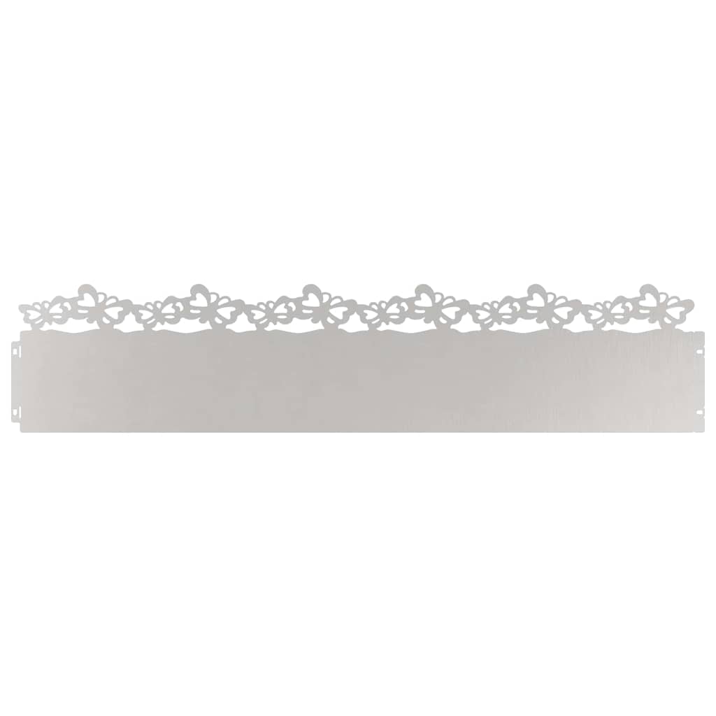 Lawn Edgings 30 pcs Silver 103 x 0.05 x 22 cm Stainless Steel