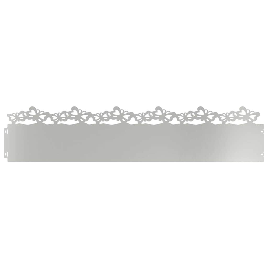 Lawn Edgings 30 pcs 103 x 0.05 x 22 cm Galvanised Steel Silver