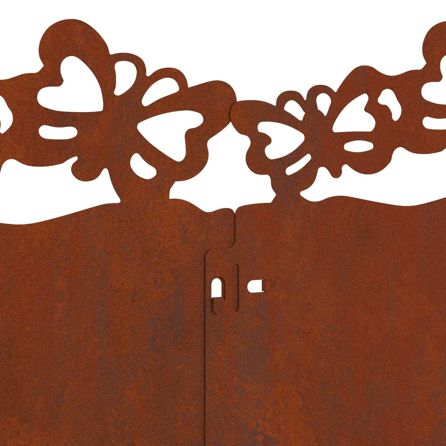 Lawn Edgings 10 pcs 103 x 0.05 x 22 cm Weathering Steel Rusty