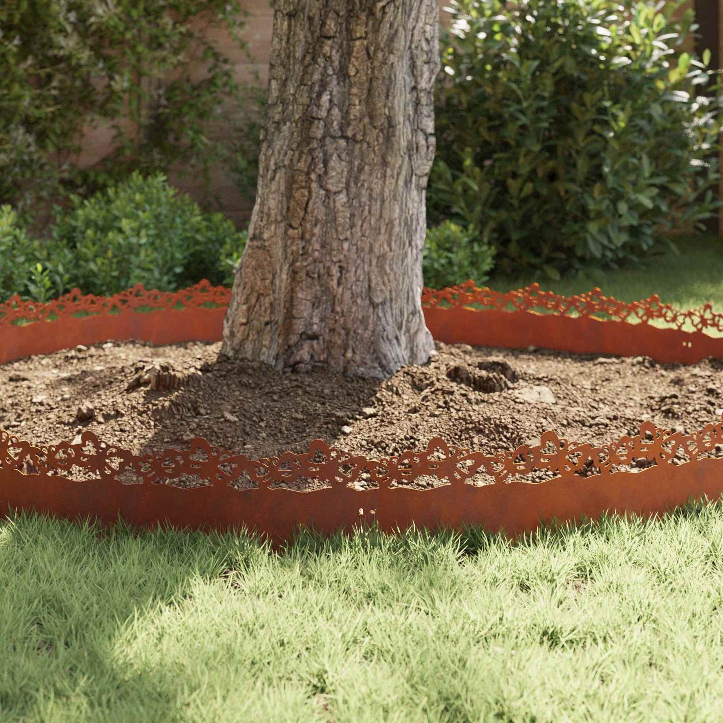 Lawn Edgings 10 pcs 103 x 0.05 x 22 cm Weathering Steel Rusty