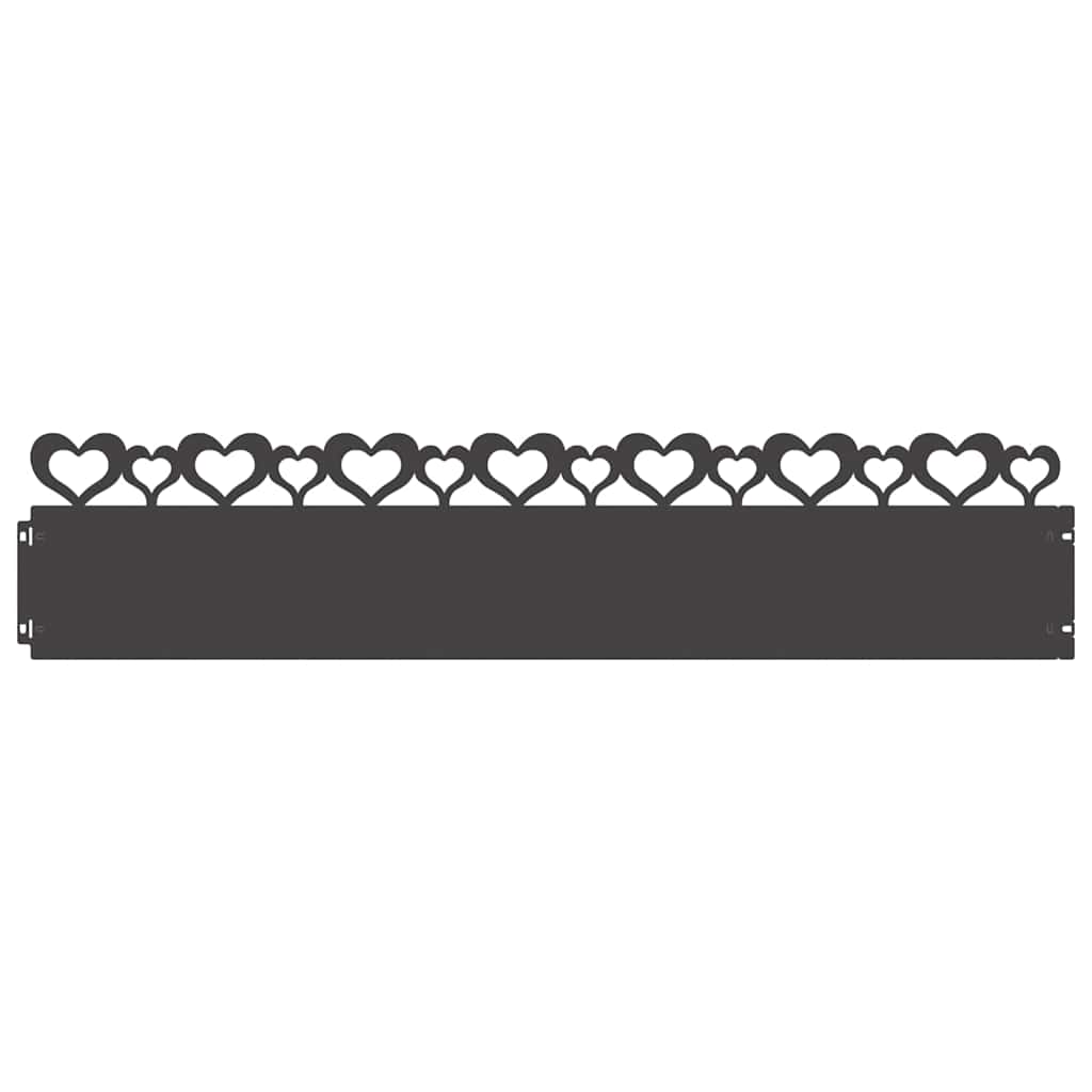 Lawn Edgings 20 pcs Black 103 x 0.05 x 22 cm Steel