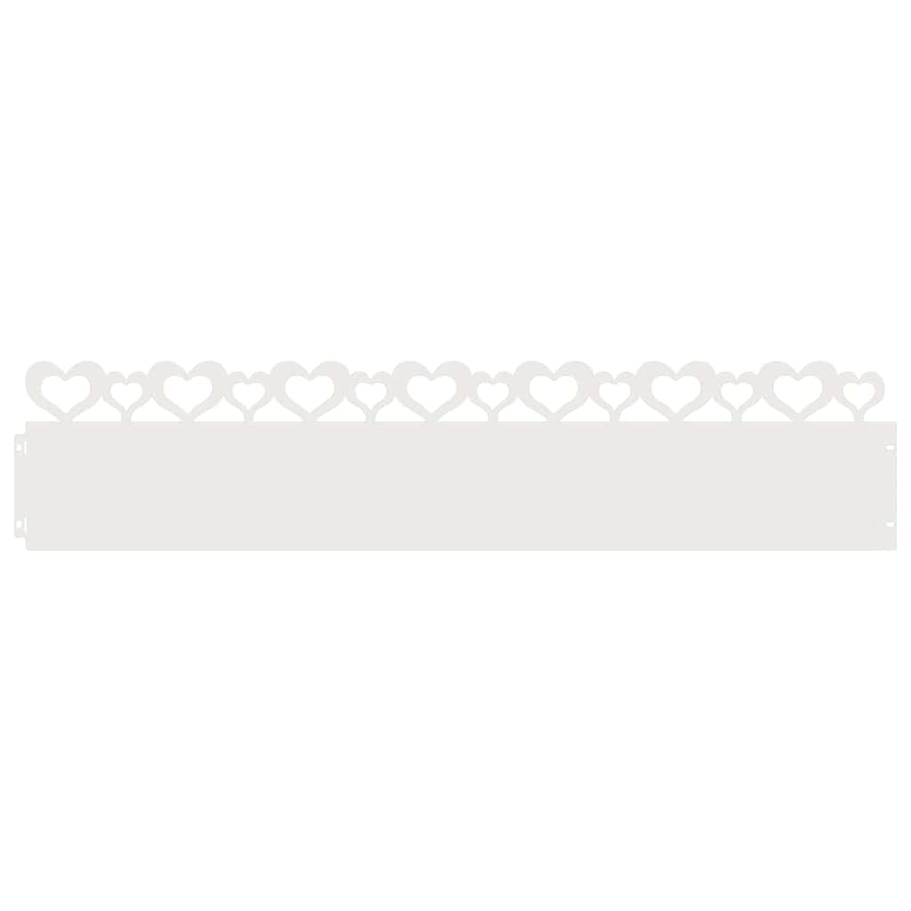 Lawn Edgings 20 pcs White 103 x 0.05 x 22 cm Steel