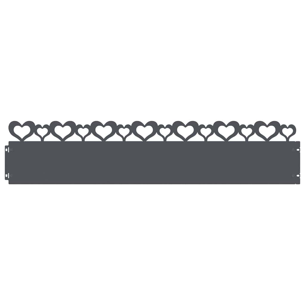 Lawn Edgings 20 pcs Anthracite 103 x 0.05 x 22 cm Steel