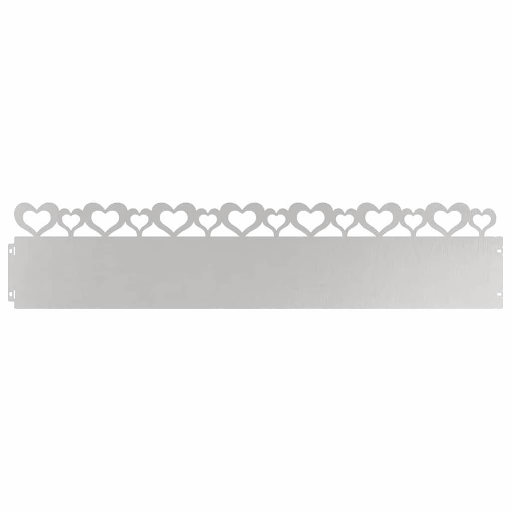Lawn Edgings 20 pcs Silver 103 x 0.05 x 22 cm Stainless Steel