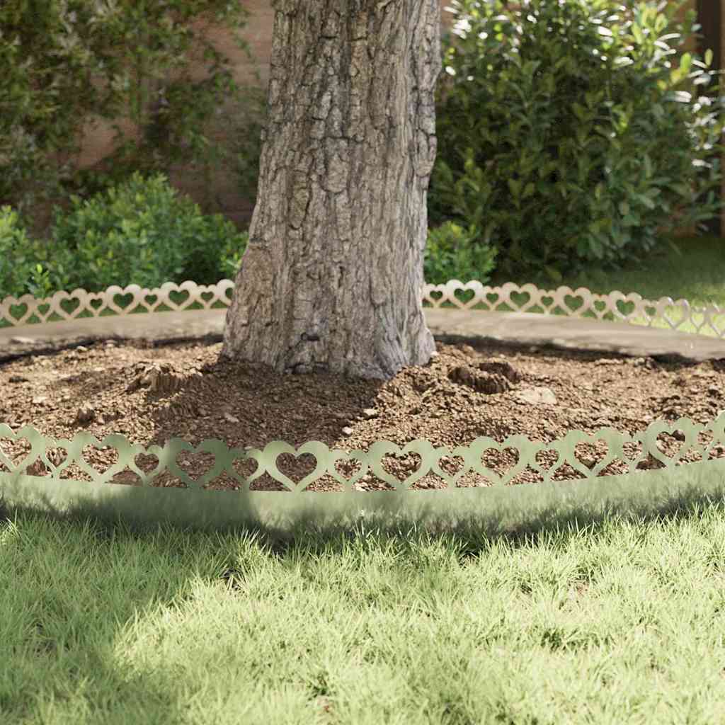 Lawn Edgings 10 pcs 103 x 0.05 x 22 cm Galvanised Steel Silver