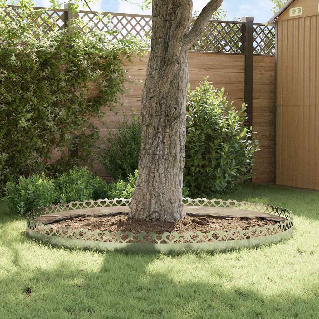 Lawn Edgings 20 pcs 103 x 0.05 x 22 cm Galvanised Steel Silver